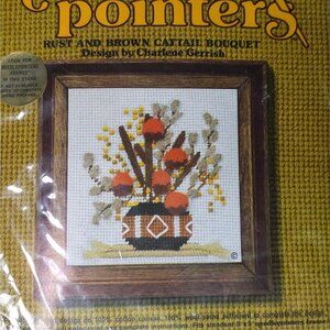 Needle Pointers Rust Brown Cattail Bouquet NEW 5258 Sunset Designs